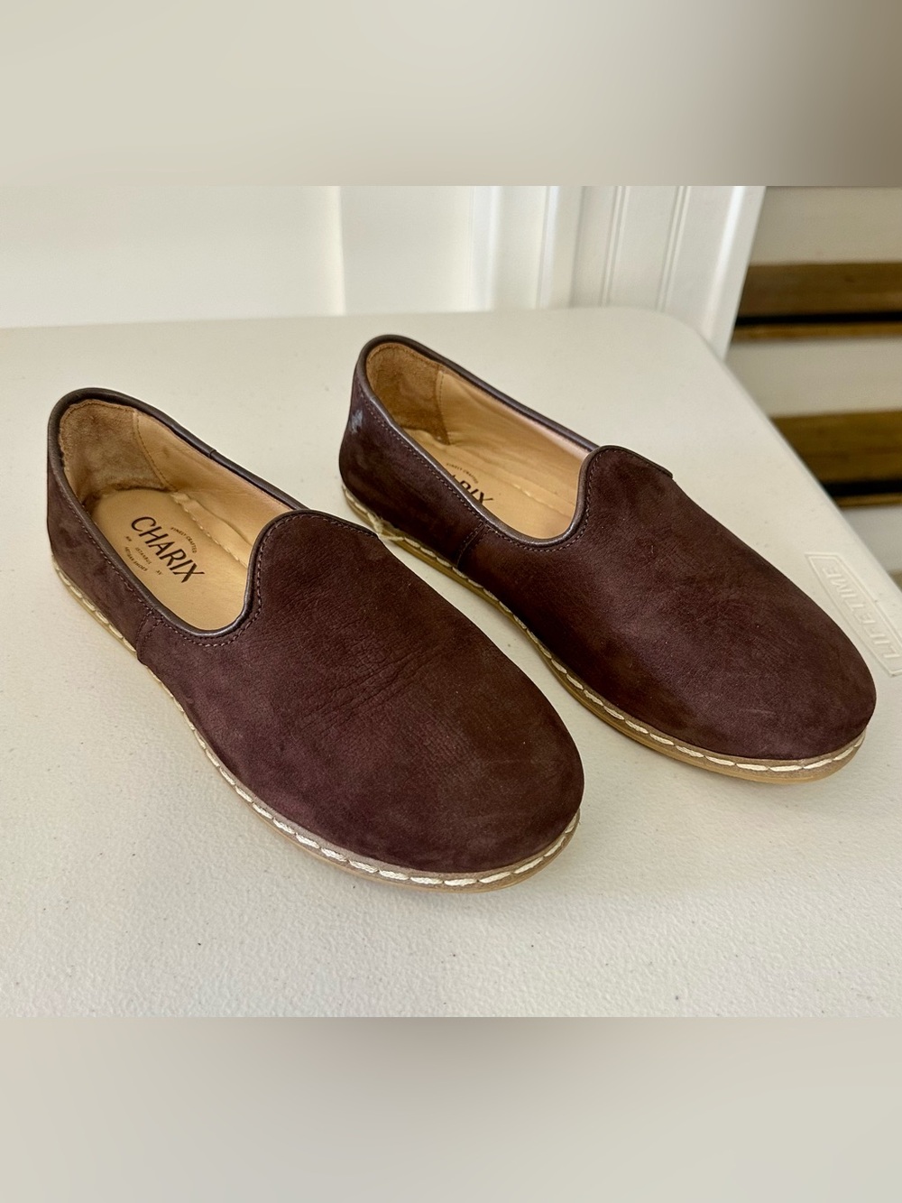 Charix Brown Suede Slip-On Loafers